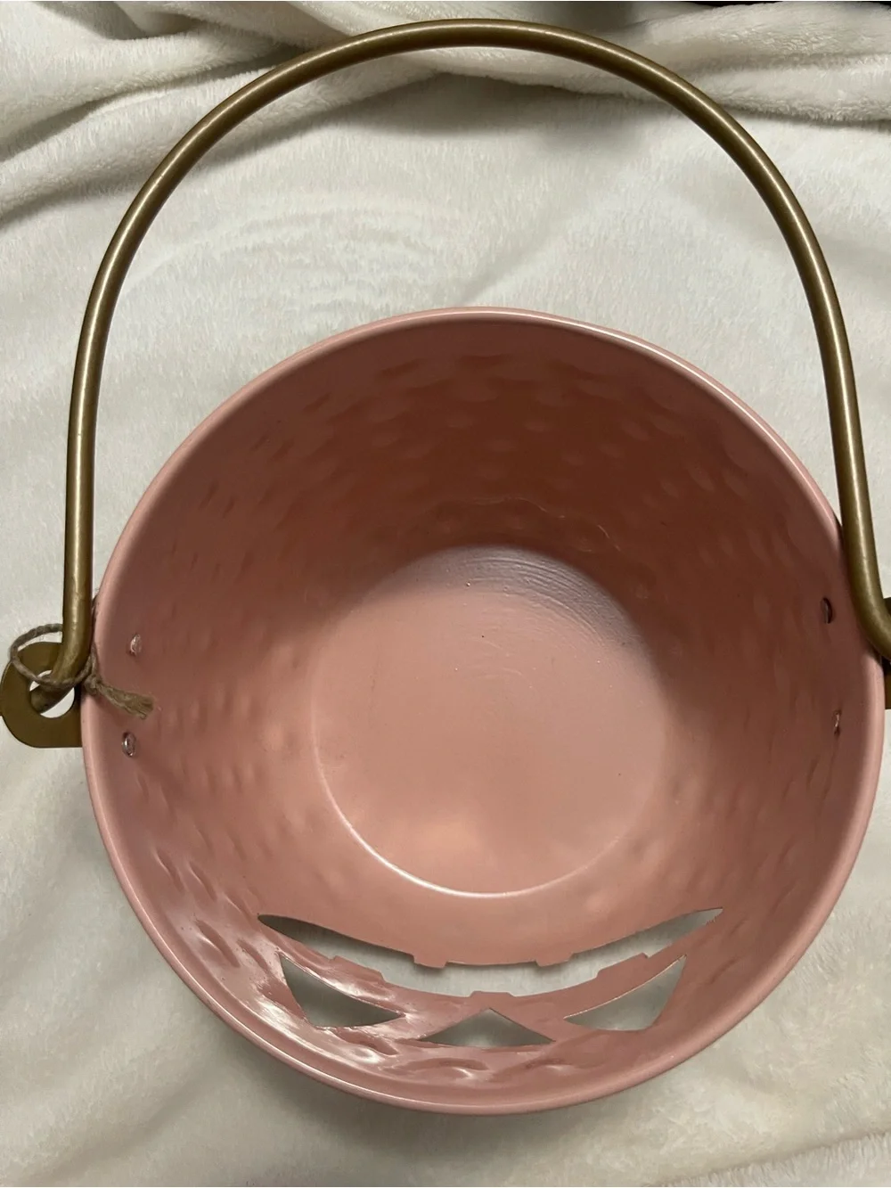 Pink Ceramic Jack-O'-Lantern Lantern